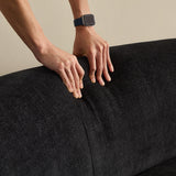 125.98' Modern Curved Sofa With Love Heart Design - Black - Furniture Home Direct