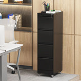 Drawer Metal Locking Vertical File Cabinet With Wheels Heavy Duty Lockable Storage - Furniture Home Direct