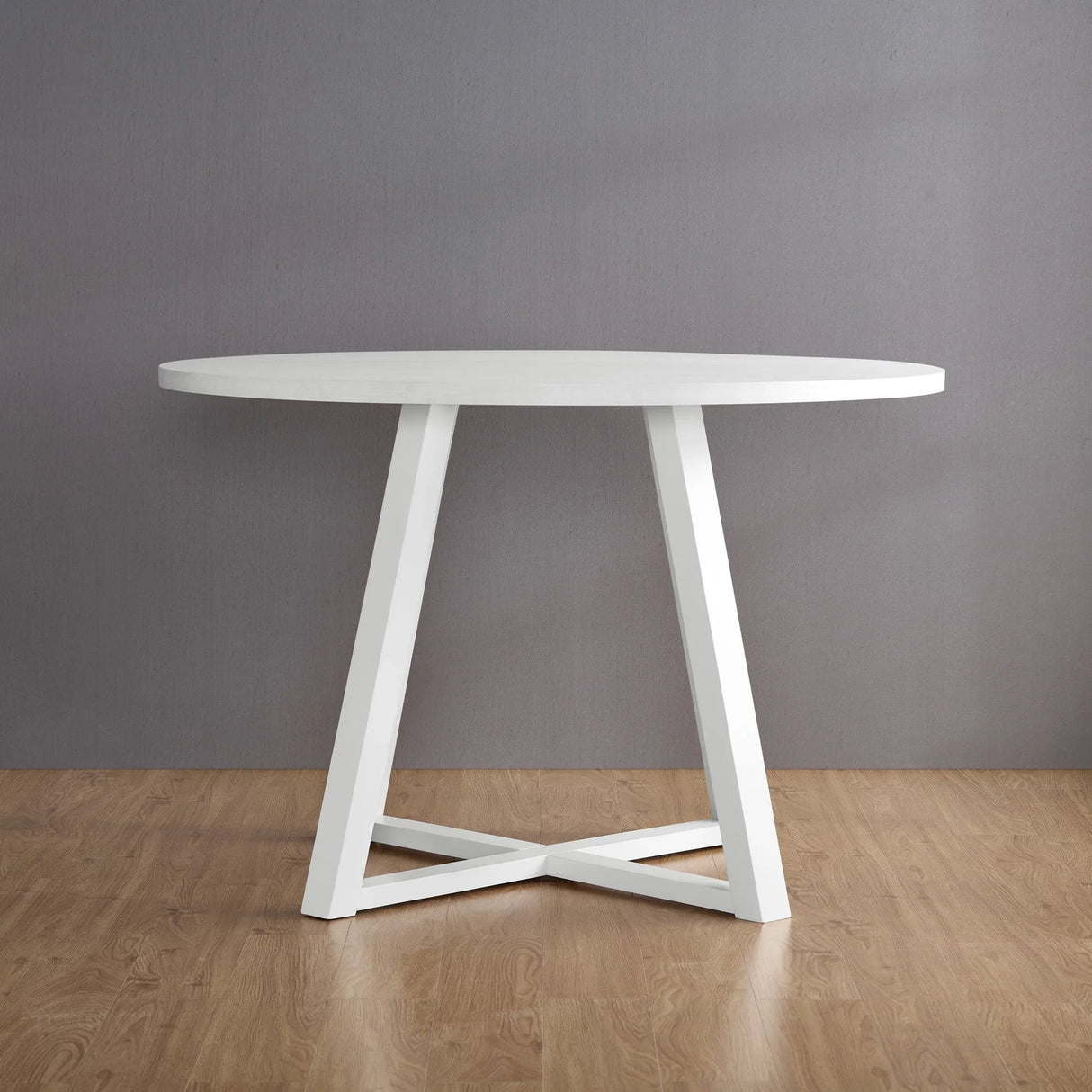 Edo - 5 Piece Dining Set, Trestle Dining Table With 4 Windsor Chairs - White - Furniture Home Direct