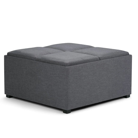 Avalon - Square Coffee Table, Storage Ottoman - Furniture Home Direct