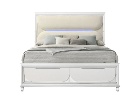 Tarian - Boucle With LED & Storage - Furniture Home Direct
