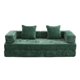 Convertible Floor Sofa Bed With Pillow Back Support Armrest - Furniture Home Direct