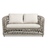 Everly - Frame Barrel Deep Seating Patio Loveseat Sofa Axroma Olefin - Oat Beige - Furniture Home Direct