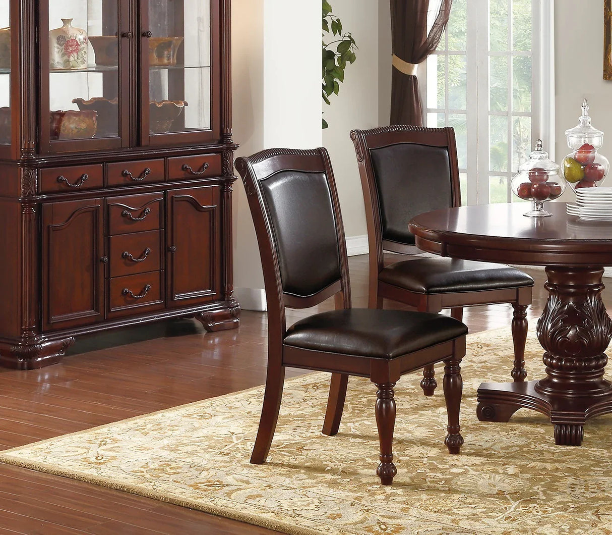 9 Pc Majestic Dining Room Set With Leaf, 2 Arm Chairs And 6 Side Chairs - Furniture Home Direct