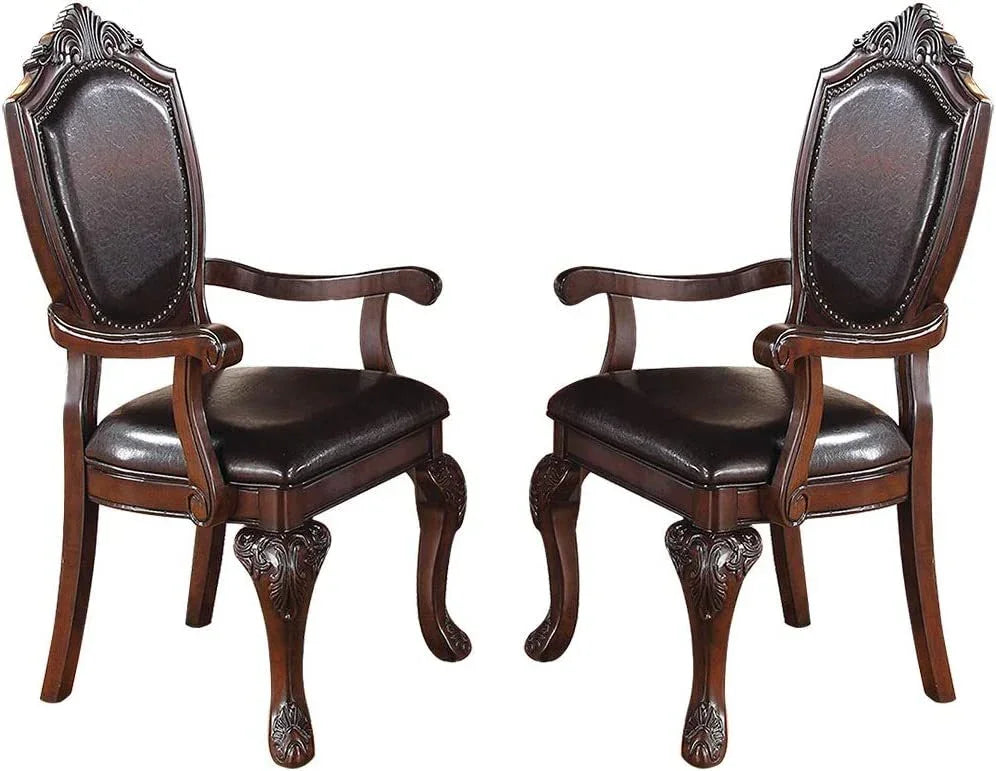 Dining Set Table And 8 Chairs, Traditional Rubberwood Brown - Furniture Home Direct