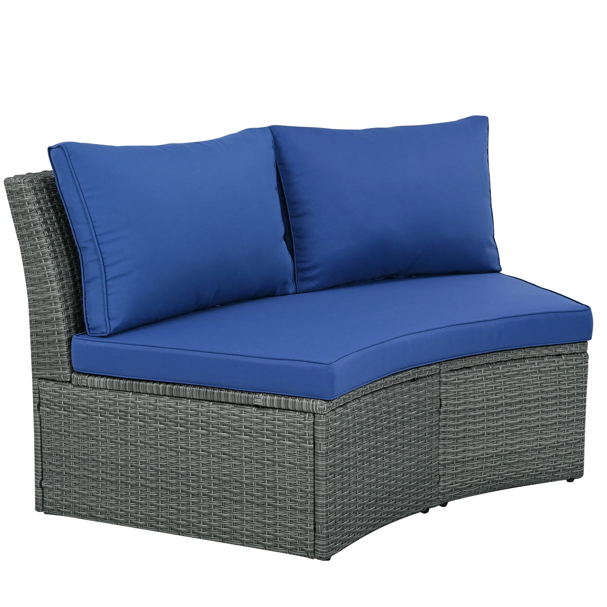 Semi-Circle Outdoor Sectional Set - Furniture Home Direct
