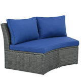 Semi-Circle Outdoor Sectional Set - Furniture Home Direct