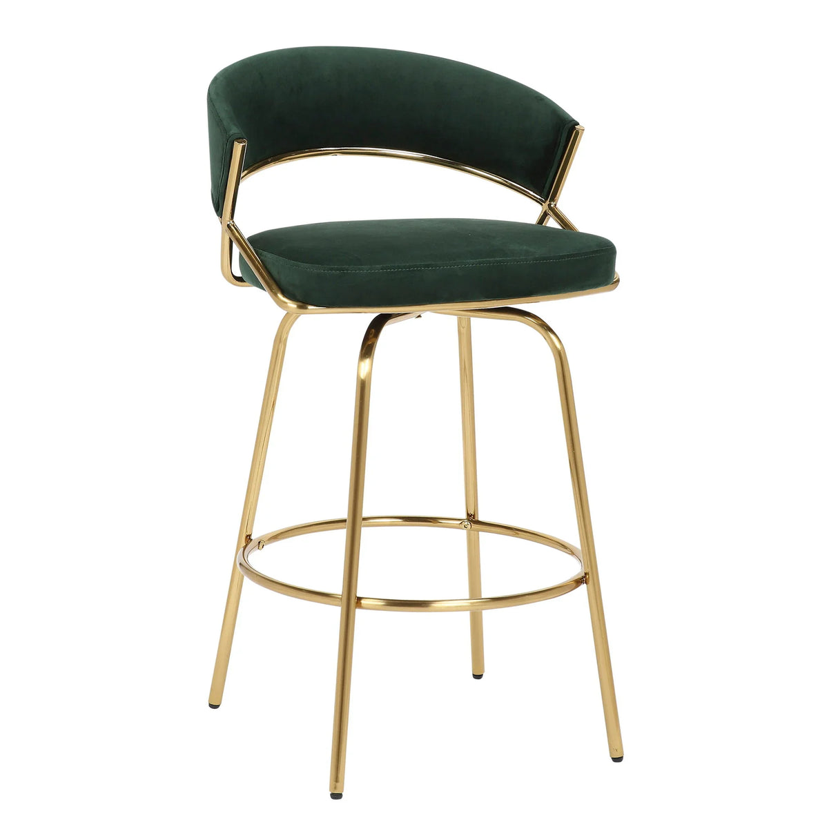 Jie - Glam Fixed Height Counter Stool (Set of 2) - Furniture Home Direct