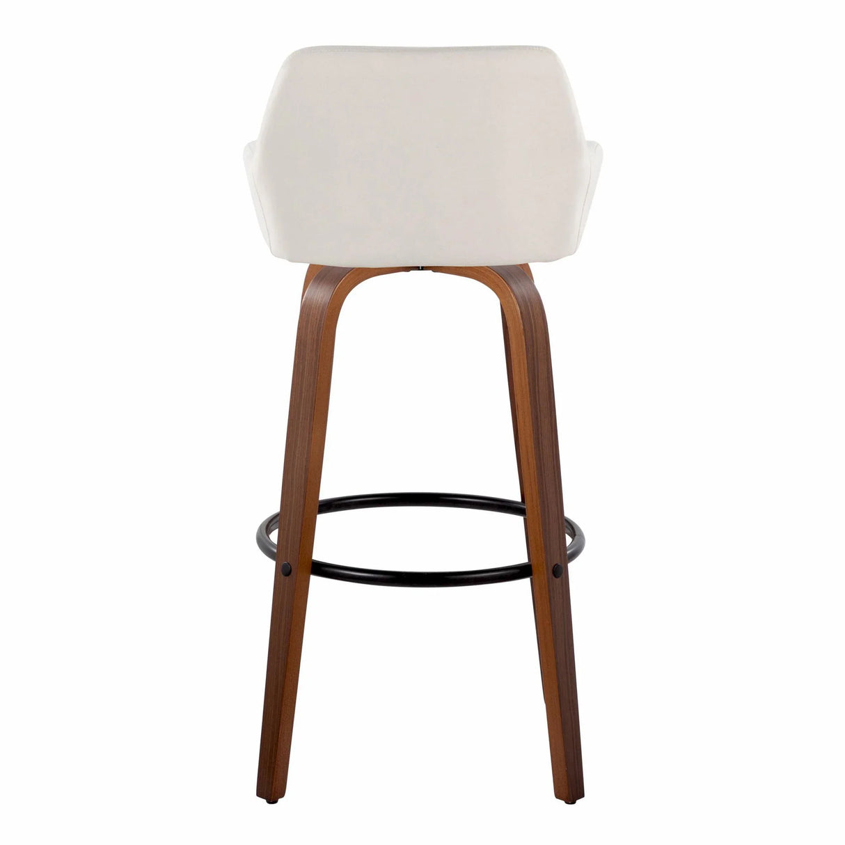 Daniella - Contemporary Fixed Height, Barstool & Swivel And Round Footrest (Set of 2) - Furniture Home Direct