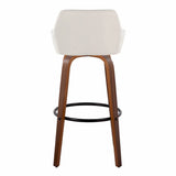 Daniella - Contemporary Fixed Height, Barstool & Swivel And Round Footrest (Set of 2) - Furniture Home Direct
