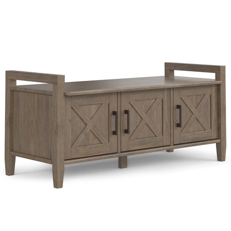 Ela - Entryway Storage Bench - Smoky Brown - Furniture Home Direct