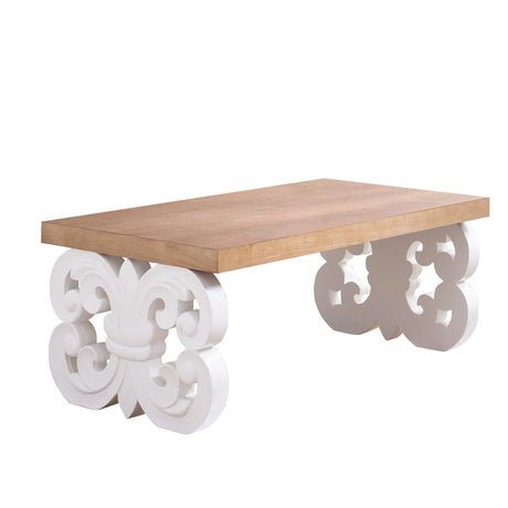 Ornate Scroll Base Coffee Table - Furniture Home Direct