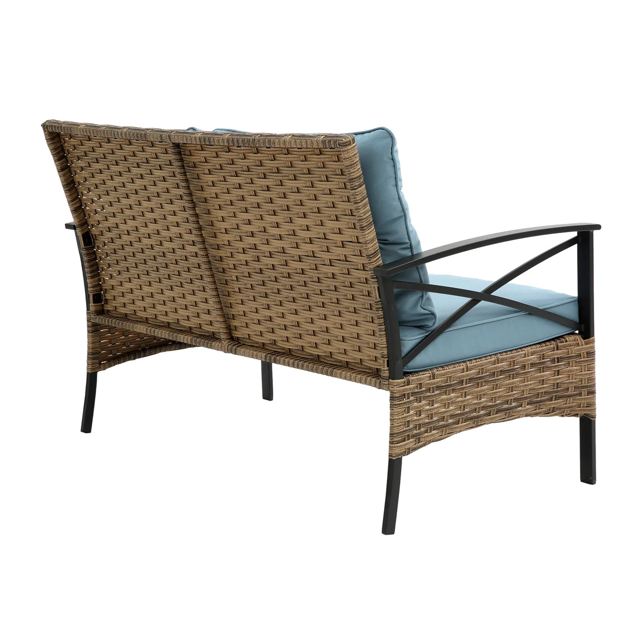 4 PC Outdoor Patio Set - Blue - Furniture Home Direct