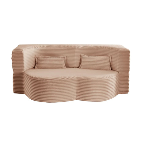 Floor Convertible Sleeper Sofa Bed With 2 Pillows - Furniture Home Direct