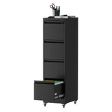 Drawer Metal Locking Vertical File Cabinet With Wheels Heavy Duty Lockable Storage - Furniture Home Direct