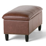 Emily - Storage Ottoman - Cognac - Furniture Home Direct