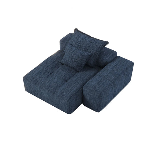 Modern Oversized Modular Sectional Sofa, Sparkling Chenille Fabric Soft Cushion Sofa With 2 Pillows - Furniture Home Direct