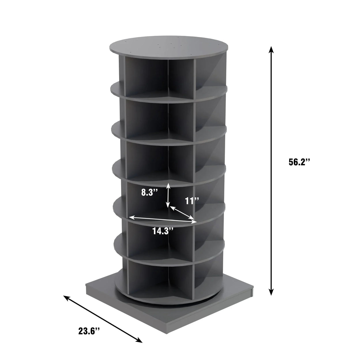 360 Rotating Shoe Cabinet 6 Layers - Furniture Home Direct