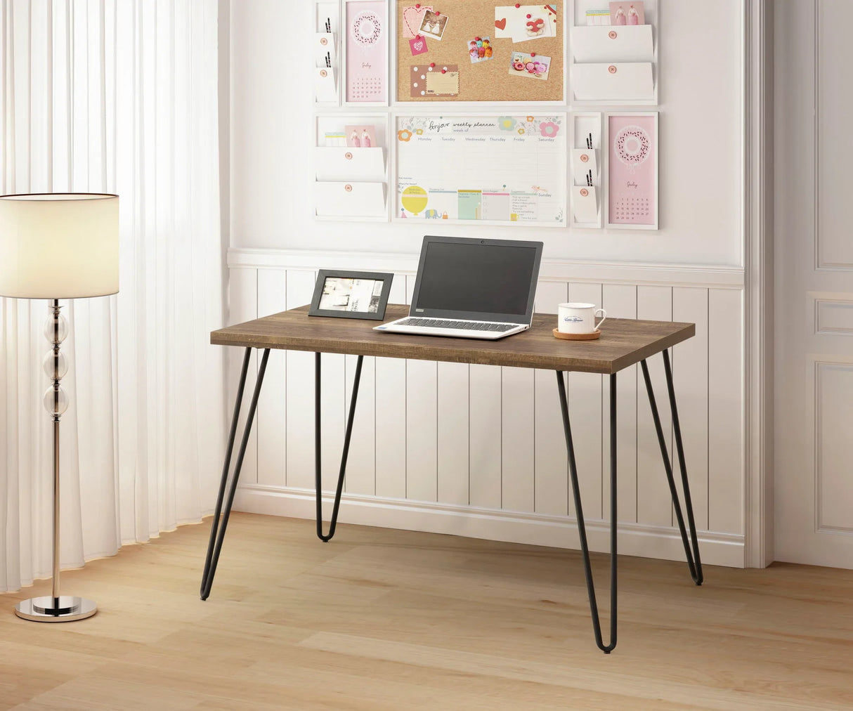Rustic Desk - Taupe - Furniture Home Direct