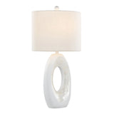 Pearl - Contemporary Table Lamp (Set of 2) - Matte White / Natural Shell - Furniture Home Direct