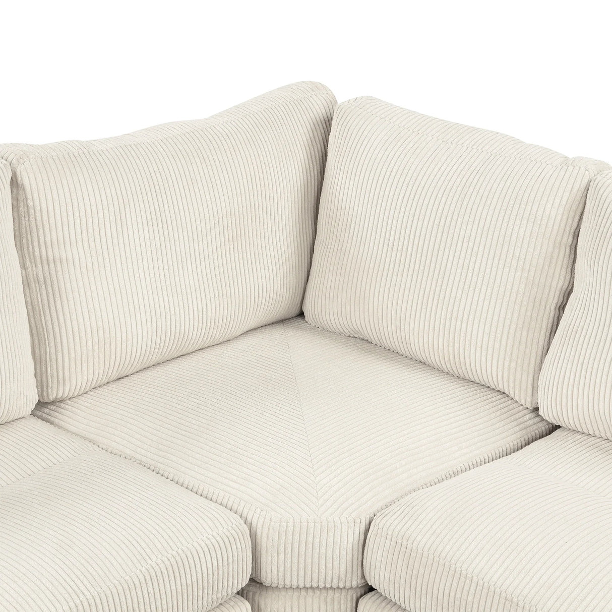 121.3" Modular Sleeper Sectional - Beige - Furniture Home Direct