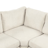 121.3" Modular Sleeper Sectional - Beige - Furniture Home Direct