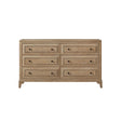 Modern 6 Drawer Dresser - Sand - Furniture Home Direct