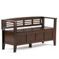 Adams - Entryway Storage Bench Handcrafted - Furniture Home Direct
