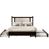 Platform Bed With 2 Big Drawers & Trundle - Furniture Home Direct