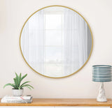 Wall Circular Mirror Metal Framed Mirror Round Vanity Mirror Dressing Mirror, For Bathroom, Living Room, Bedroom Wall Decor - Furniture Home Direct