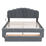 Upholstered Platform Bed With Drawer - Furniture Home Direct