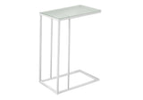 Accent Table, C - Shaped, Tempered Glass, Stylish Design Contemporary & Modern - Furniture Home Direct