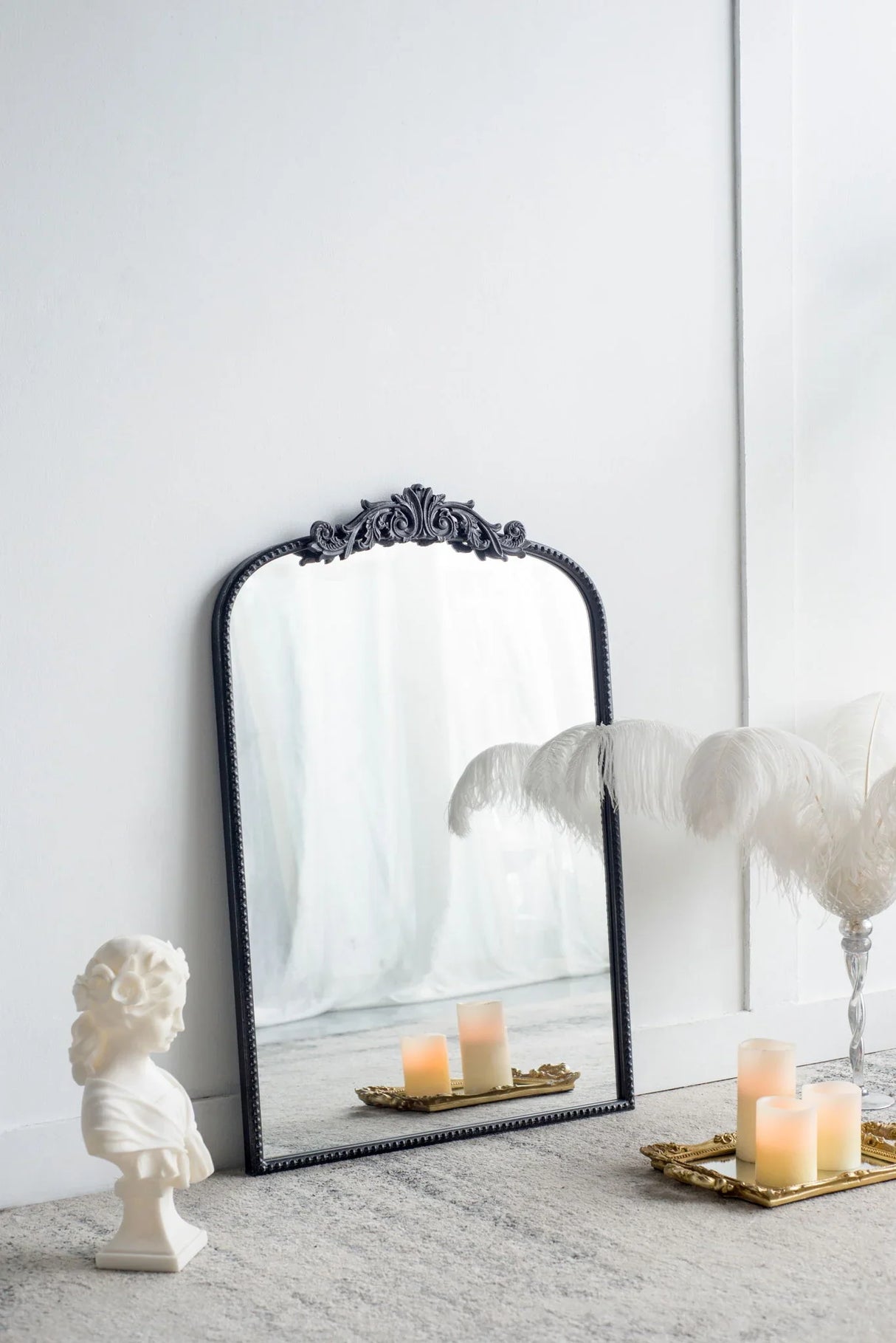 Arch Mirror, Baroque Inspired Wall Decor For Bathroom, Bedroom, Living Room - Furniture Home Direct