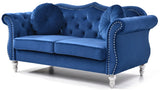 Stylish Flared Arm Loveseat - Furniture Home Direct