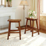Kitchen Island Set With Stools 45 Inch Top Walnut Off White - Furniture Home Direct