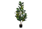 49" Tall, Artificial Plant, Fiddle Tree, Indoor, Faux, Fake, Floor, Greenery, Potted, Real Touch, Decorative - Green / Black - Furniture Home Direct