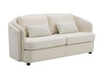 Mariko - Linen Loveseat With 2 Toss Pillows - Beige - Furniture Home Direct