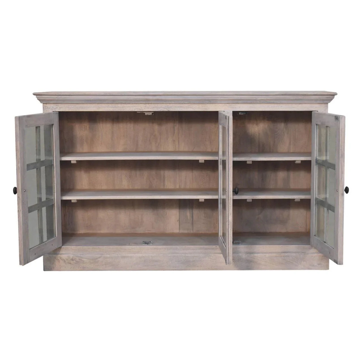 Triple Glazed Cabinet - Gray - Furniture Home Direct