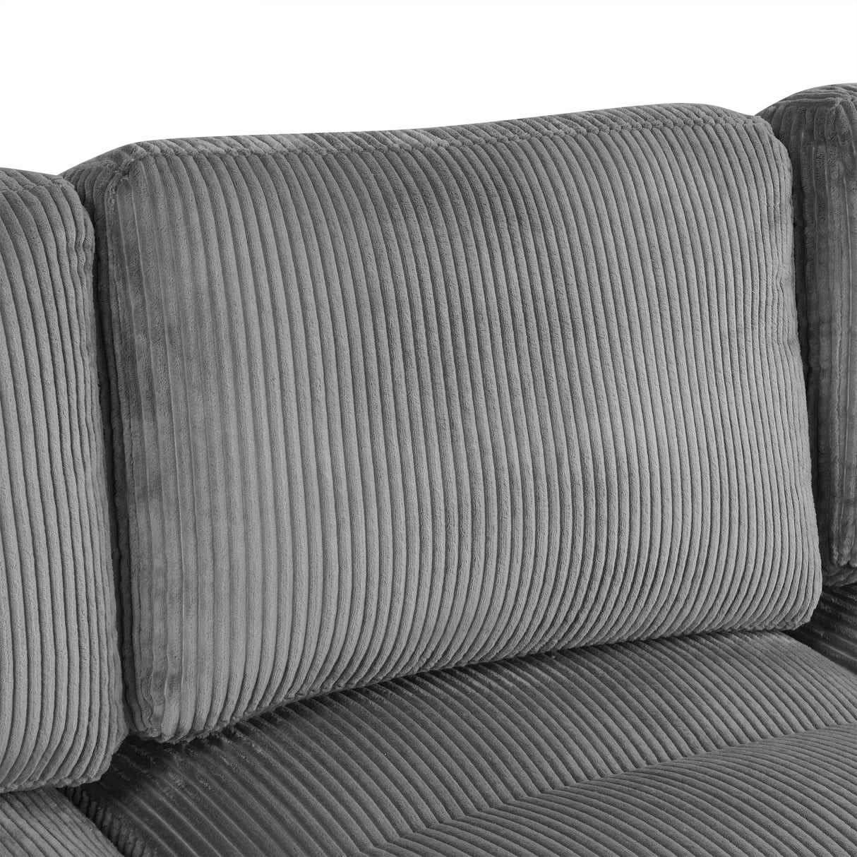 121.3" Modular Sectional Sofa with Two Movable Ottomans, Gray - Furniture Home Direct