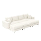 Deep Seat Convertible Sofa With Soft Pillows And Ottomans - Furniture Home Direct
