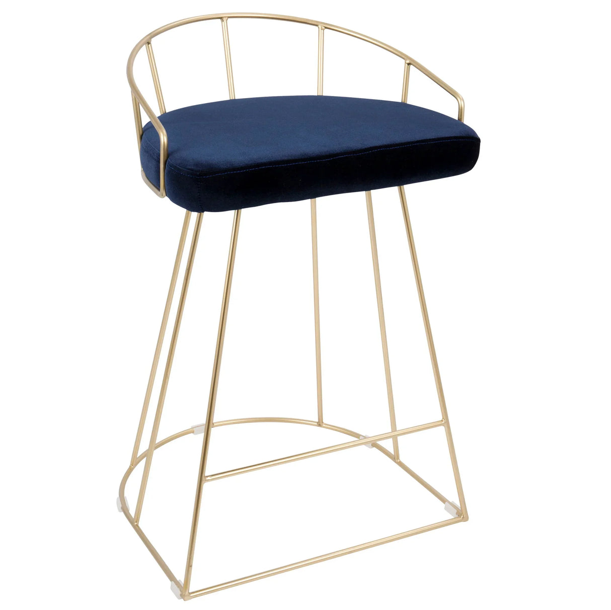 Canary - Contemporary / Glam Counter Stool (Set of 2) - Gold / Blue - Furniture Home Direct