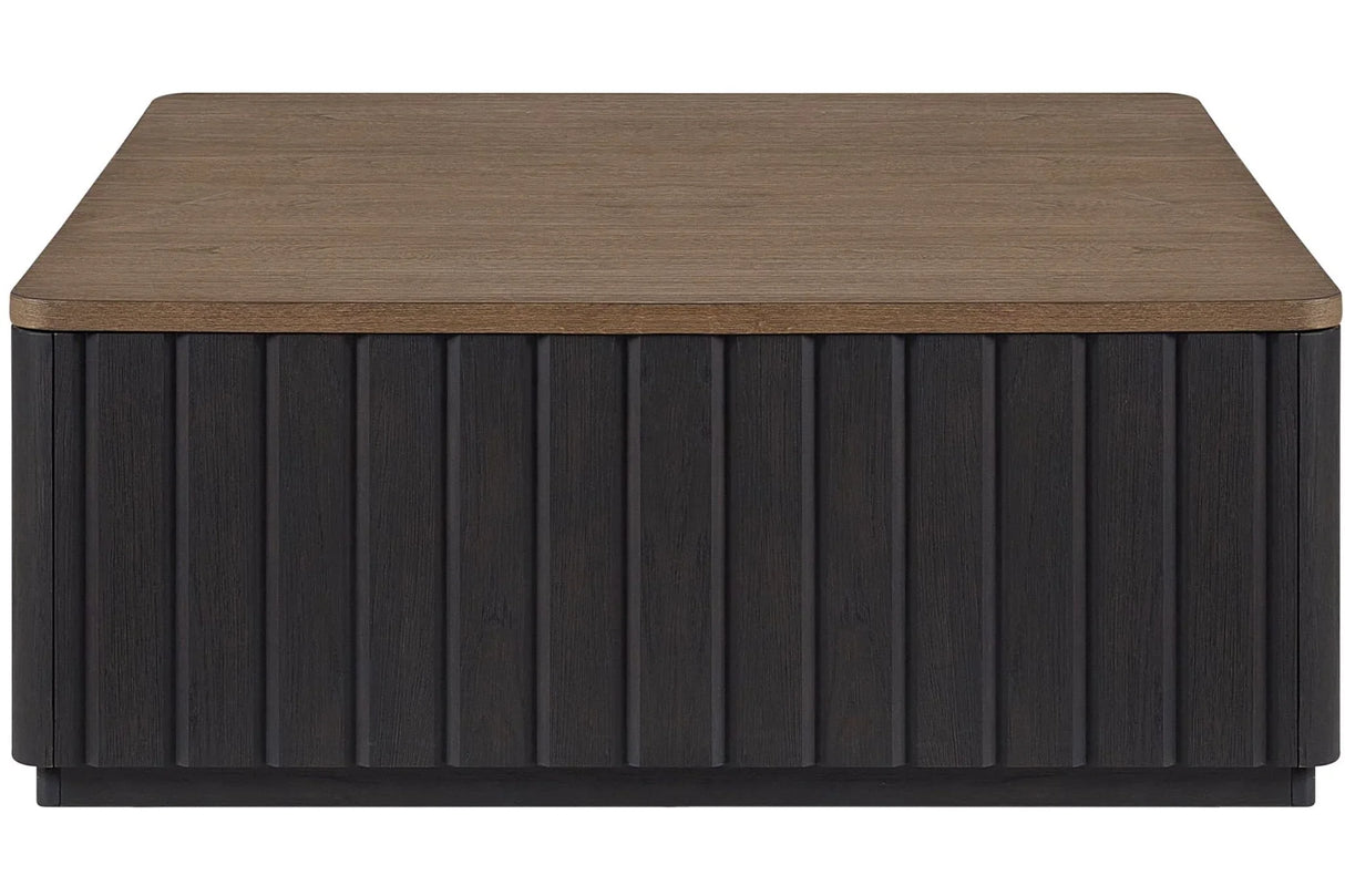 Channel - Coffee Table With Casters - Black - Furniture Home Direct