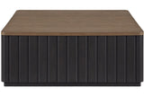 Channel - Coffee Table With Casters - Black - Furniture Home Direct