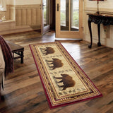 Nature's Nest - 5'3" X 7'3" Lodge Area Rug - Multi, Red - Furniture Home Direct