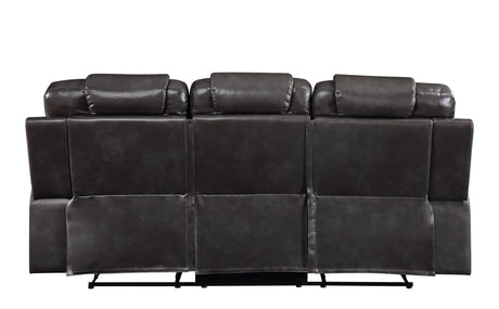 Braylon - 3 Pieces Living Room Set, Manual Recliner - Brown - Furniture Home Direct