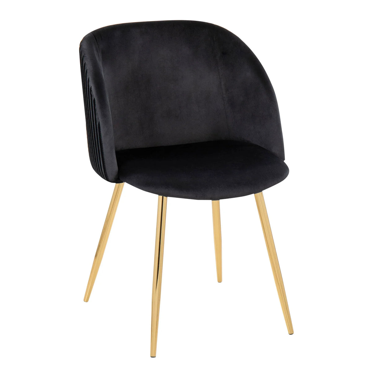 Fran - Pleated Waves Contemporary Chair (Set of 2) - Furniture Home Direct
