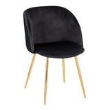 Fran - Pleated Waves Contemporary Chair (Set of 2) - Furniture Home Direct
