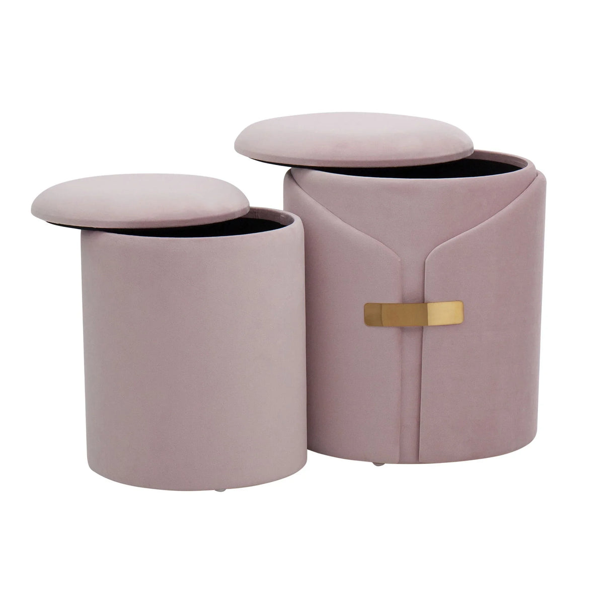 Dahlia - Contemporary / Glam Nesting Ottoman Set - Furniture Home Direct