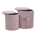 Dahlia - Contemporary / Glam Nesting Ottoman Set - Furniture Home Direct
