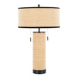 Cylinder - Rattan Contemporary Rattan Table Lamp - Furniture Home Direct